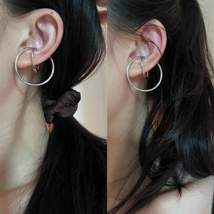 欧美风极简不规则线条耳骨夹冷淡风高级感耳饰小众设计无耳洞耳夹