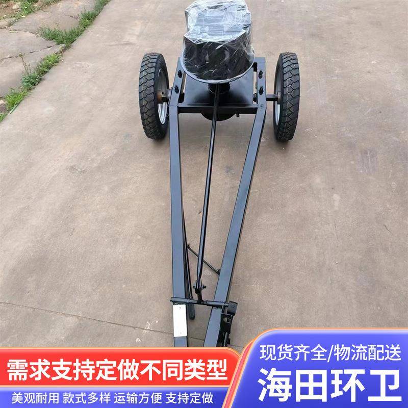 郊区公路旋转式清扫车厂区街道绑扫把式扫路机牵引式风火轮扫地机