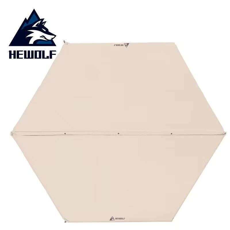 公狼户外加厚弹性棉六角帐篷配自动充气垫野外露营装备防潮睡床垫