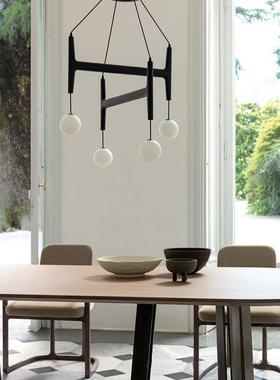 侘寂风复古艺术设计吊灯北欧餐厅餐桌民宿创意灯具后现代实木灯具