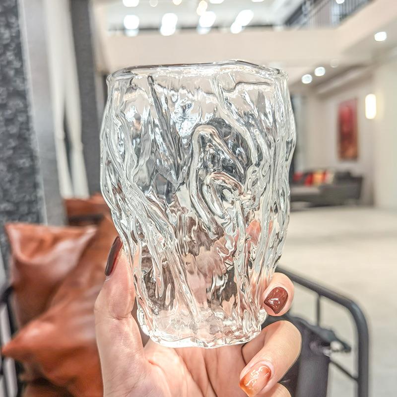 ins风家用玻璃杯脾酒杯玻璃杯子茶杯女夏咖啡杯牛奶杯高颜值水杯
