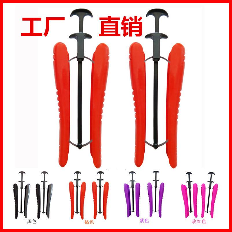 塑料靴撑 长筒鞋架靴撑 42厘米橘色弹性 可调节鞋撑 撑鞋器 定型