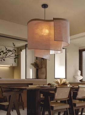 布艺吊灯酒店大堂设计师艺术创意复式挑高西餐厅会所大厅别墅灯具