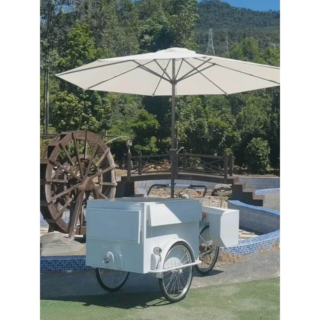 移动美食车花艺街景多功能流动摊位售货车景区铁艺花箱花架面包车