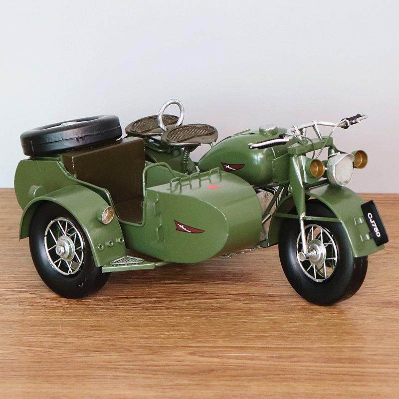 复古铁艺偏三轮侉子摩托车仿真长江750挎斗车模型橱窗收藏品摆件,家居饰品,装饰摆件,淘宝优惠券,粉丝福利购,淘宝优惠卷