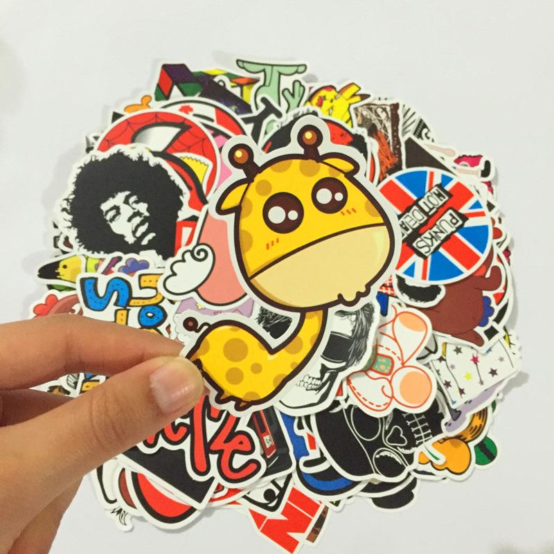 300张不重复笔记本帖 汽车贴摩托车拉杆箱贴卡通涂鸦贴纸