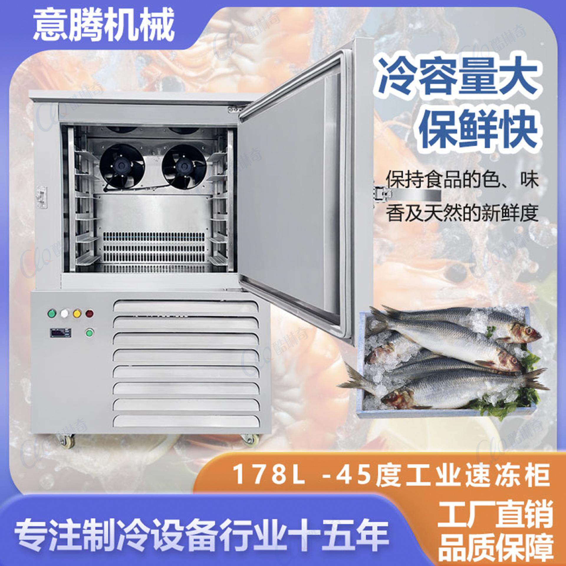 创羽零下45度冰柜超低温冷柜商用云吞馄饨柜速冻柜海鲜水产冷冻柜