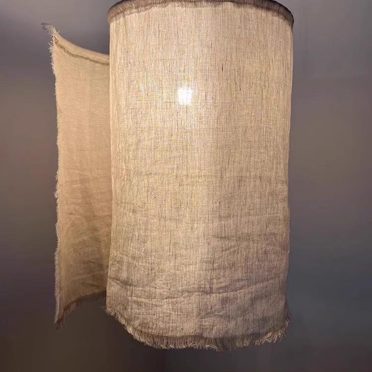 侘寂风吊灯日式复古餐厅吧台火锅店民宿饭店包厢餐饮麻布装饰灯具