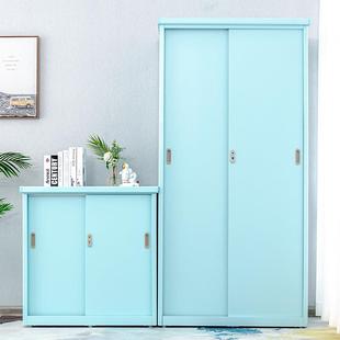 阳台柜户外储物柜杂物收纳柜大容量推拉衣柜拆装钢制带锁储藏柜子