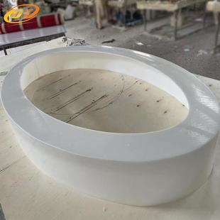 椭圆透光云石板 白色发光板 树脂板 纯白纯色人造发光板 雪花石