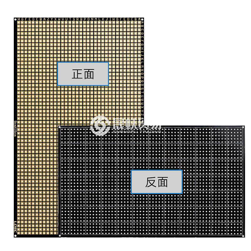 单面黑油沉金万用板洞洞板PCB线路板6*8CM电路板焊接软薄型万能板