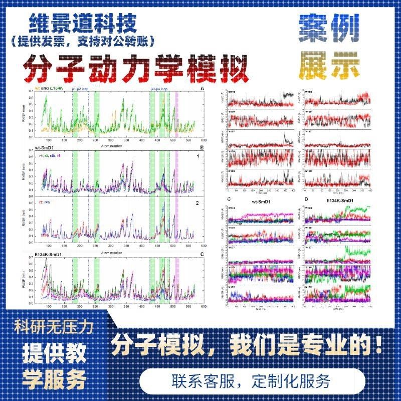 分子动力学模拟/分子对接/MM_Gbsa/pbsa计算/能量优化/作图分析