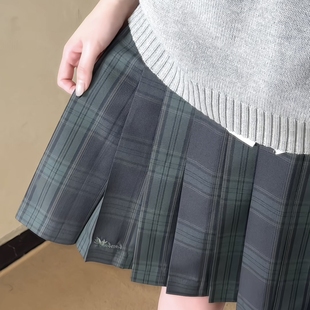【松间雾】梦屿春樱JK原创正版秋季长款格裙百褶裙绿色学院风校供