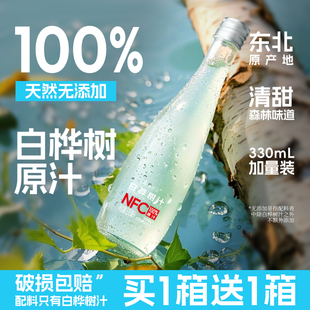 美桦说白桦树汁100%NFC纯原汁大兴安岭野生天然原液植物饮料整箱