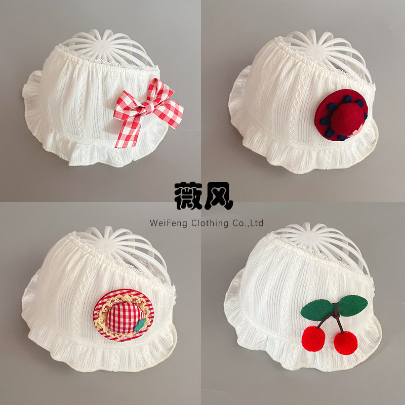 帽子夏薄款护囟门帽头巾婴儿拍照女宝宝遮阳夏天新生儿女童护脑门
