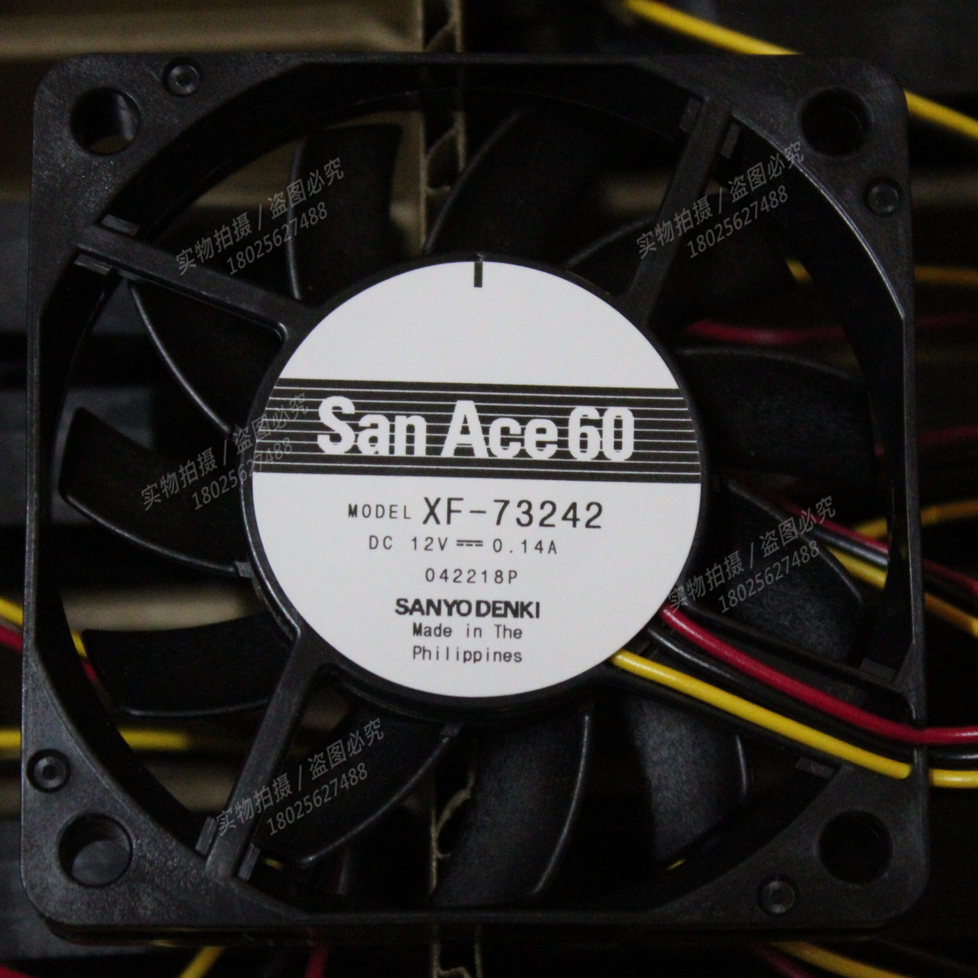 XF-73242 全新Sanyo/三洋 6010 6CM 12V 0.14A超薄大风量静音风扇