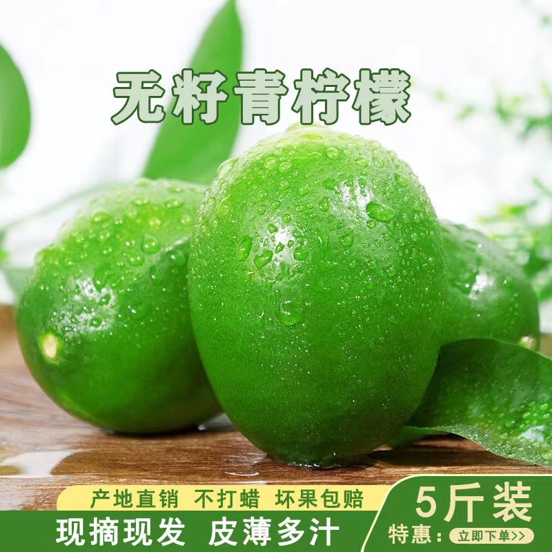 塔希提皮薄多汁柠檬小青一级好果