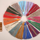 11cm藏式 饰穗子挂件民族服饰文玩配饰手工艺品 手搓棉线流苏传统装