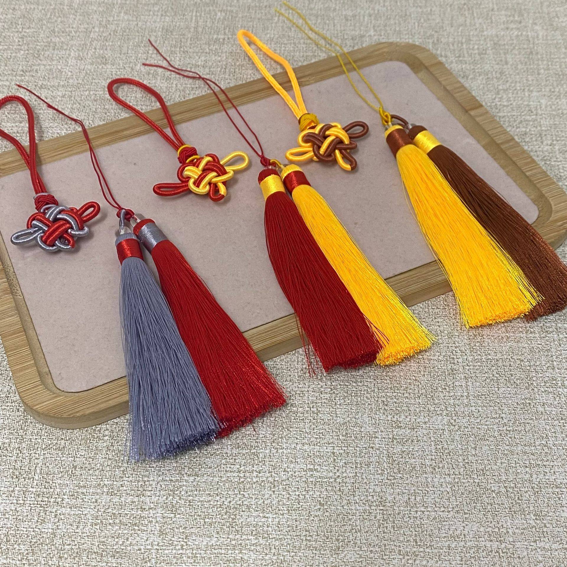 双拼色中国结流苏穗子双流苏车挂服装配件饰品冰丝吊穗原手创DIY,纺织面料/辅料/配套,线/绳,淘宝优惠券,粉丝福利购,淘宝优惠卷