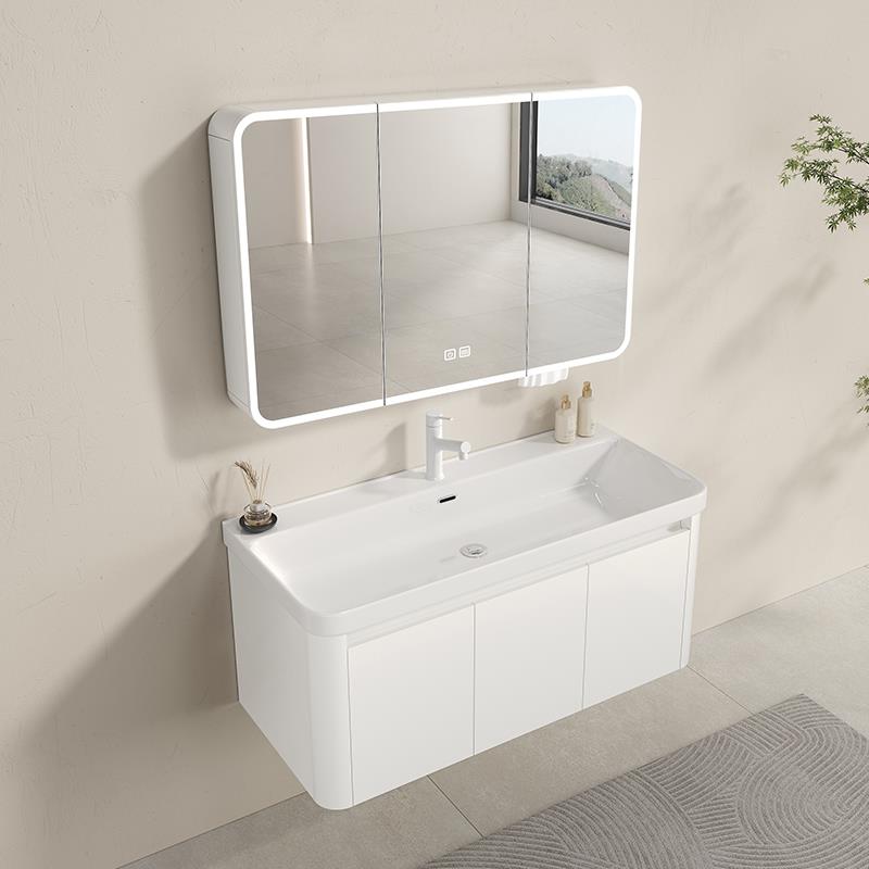 蜂窝铝太空铝浴室柜卫生间洗脸盆组合一体陶瓷盆圆角洗手池洗漱台