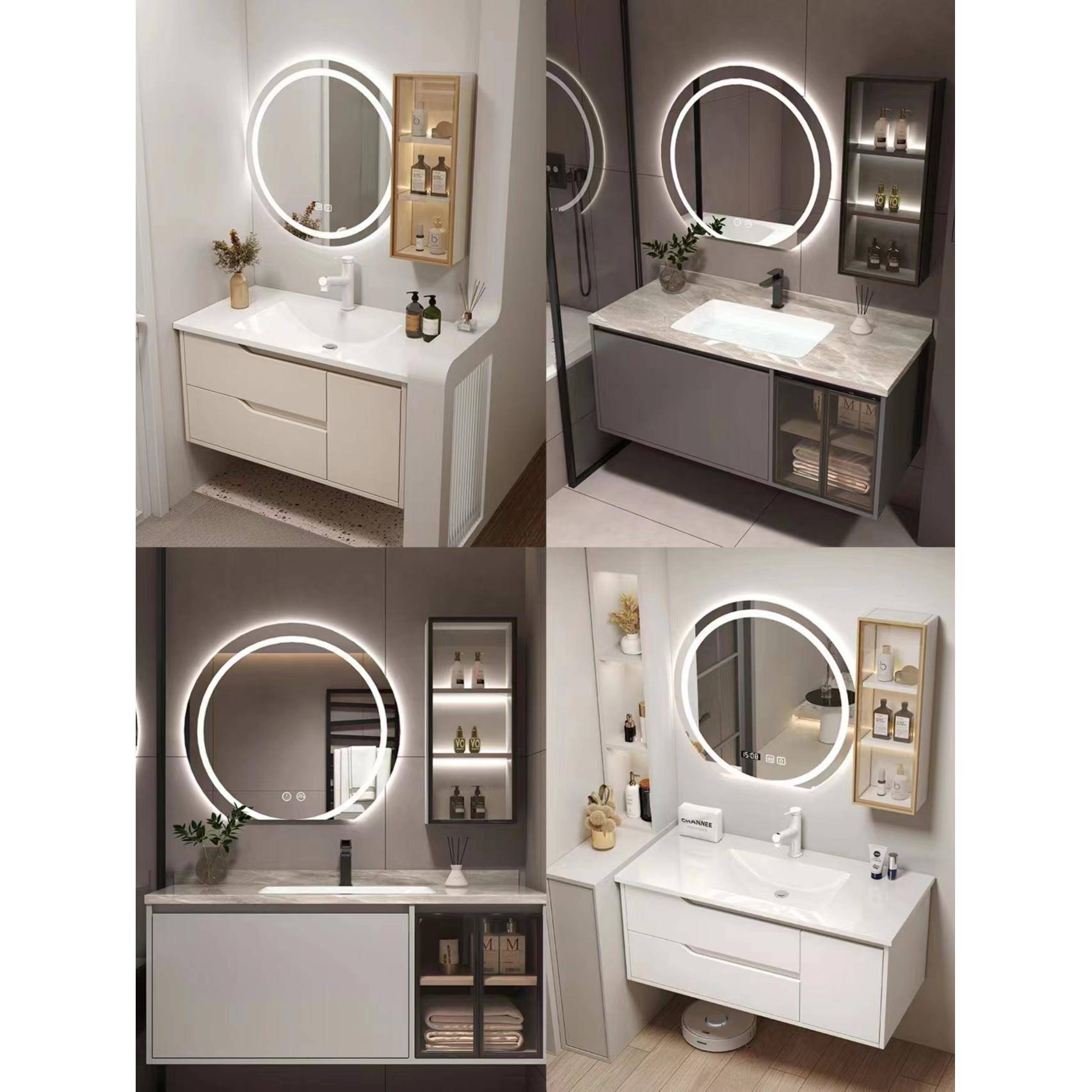 定制浴室柜斜切角洗脸洗手盆柜组合异形尺寸定做卫生间洗漱台岩板