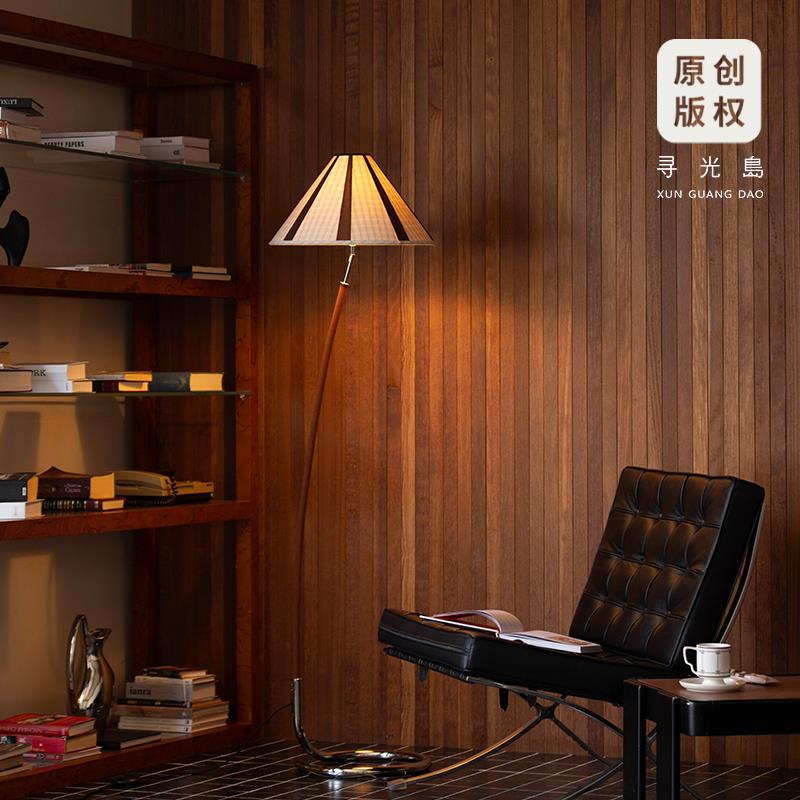 寻光岛 原野落地灯 | 原创设计中古风无极调光氛围布艺客厅落地灯