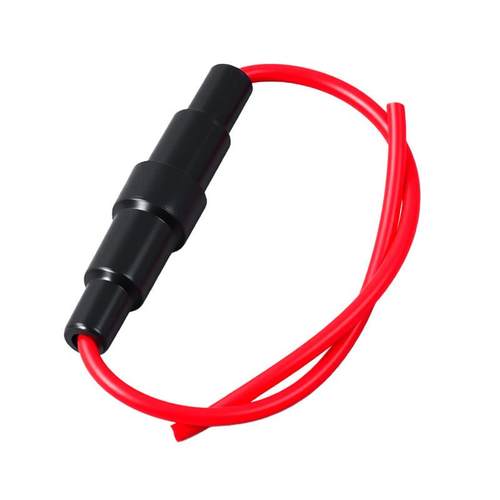 玻璃保险丝管套座5X20熔断器带线底座带弹簧保险管盒子6x30MM