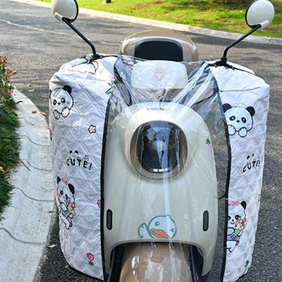 电动车挡雨板电瓶摩托车前挡风板防晒罩防水手把套可折叠护腿冬