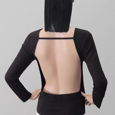 晒背专用衣三伏天露背上衣长袖