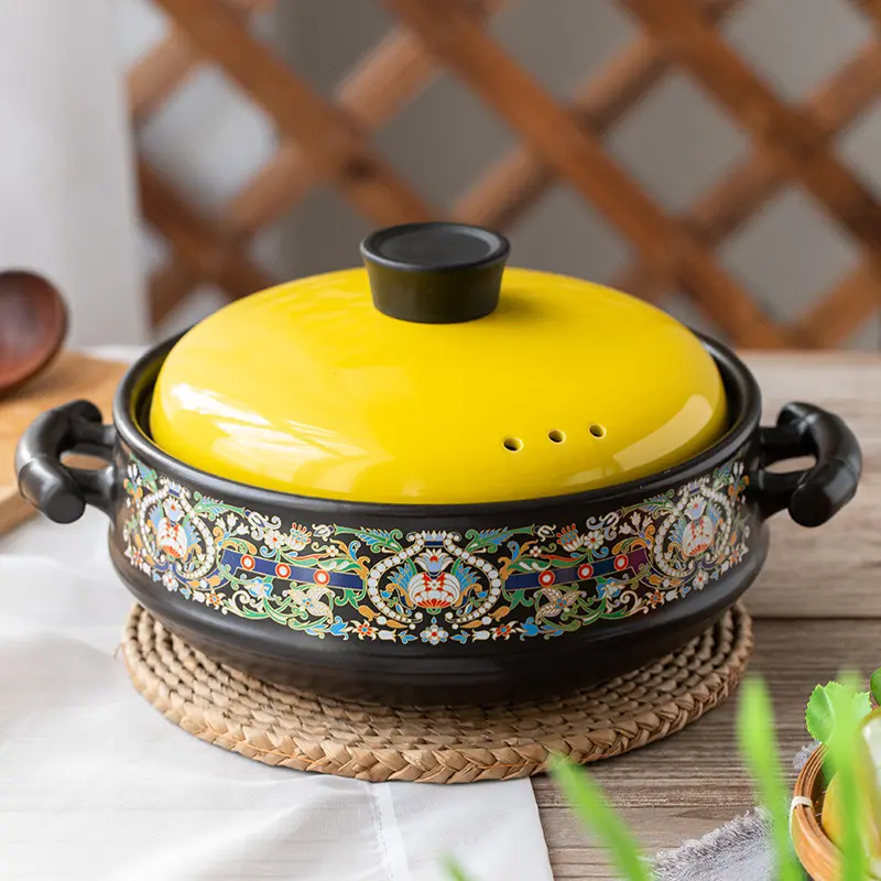 干燒砂鍋煲仔飯家用陶瓷寬口淺鍋