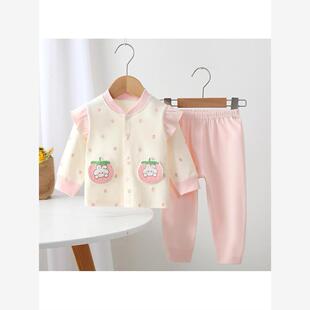 婴儿秋装女宝分体套装宝宝秋季婴幼儿衣服春秋两件套纯棉长袖早秋