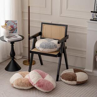 兔毛坐垫冬季加厚毛绒椅垫办公室久坐屁垫餐椅凳子垫餐椅坐垫