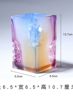琉璃笔筒文创梅兰竹菊中国风礼物送老师领导定制礼品摆件工艺品