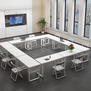 简易长方形办公桌会议长条培训桌长桌餐桌简约课桌椅组合学习桌子