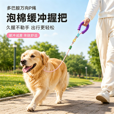 狗狗p绳防爆冲小中大型遛狗绳
