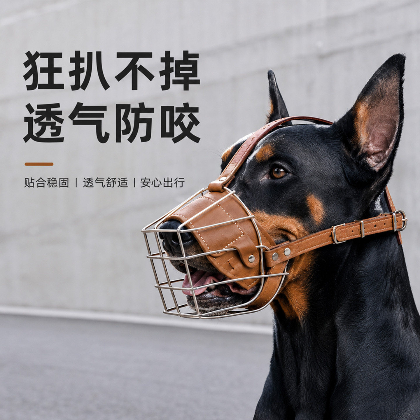 狗狗嘴套大型犬金属狗嘴套防咬防叫可喝水马犬德牧杜宾专用