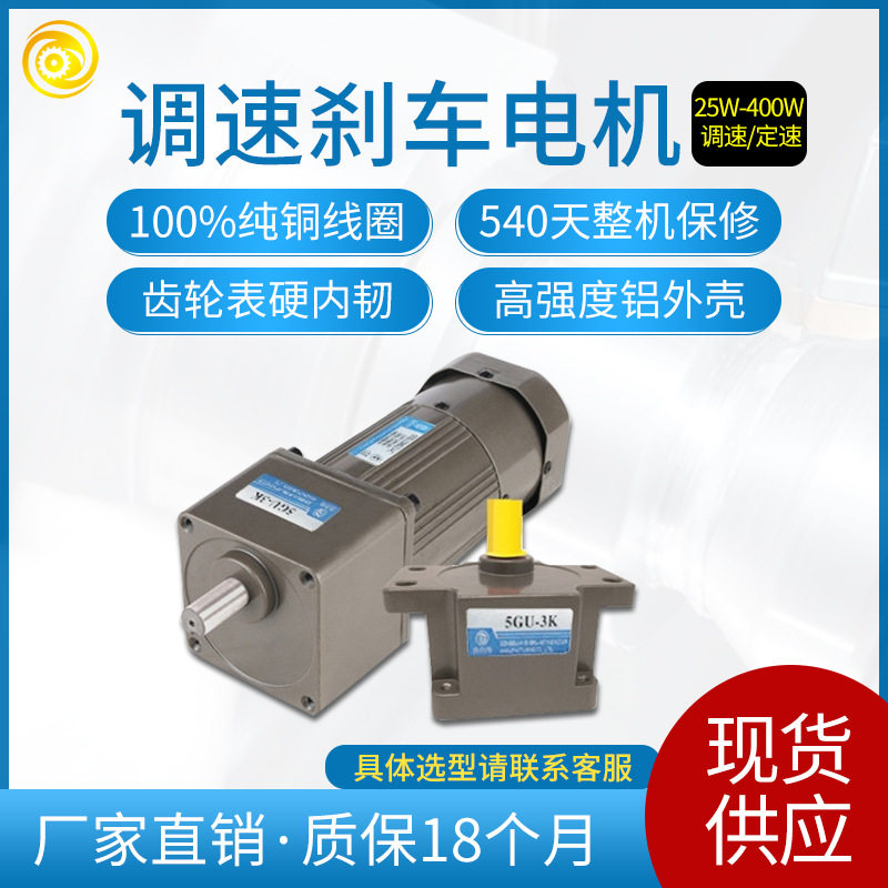 永传电机60W微型减速调速刹车电机5IK60W单相220V小型电机马达