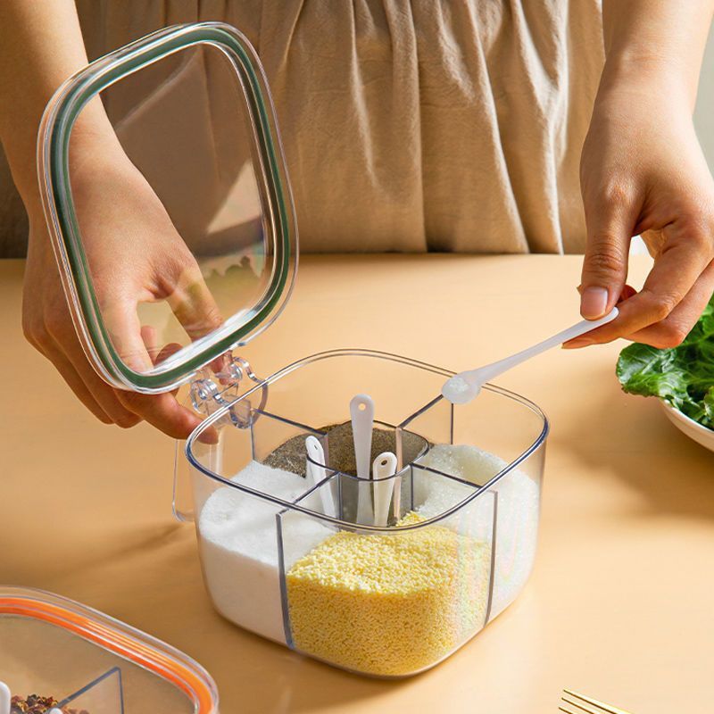 调料盒4格一体家用厨房组合套装