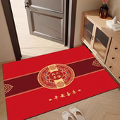 入户门地垫红色喜庆门口脚垫家用玄关进门垫防滑耐磨地毯2026新年