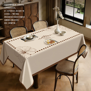 2026新款防水防油免洗轻奢风高级感餐桌布茶几台布氛围感节日装饰