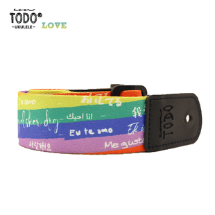 TODO 尤克里里斜挎背带 尼罗河畔扶桑花富士下山LOVE ukulele背带