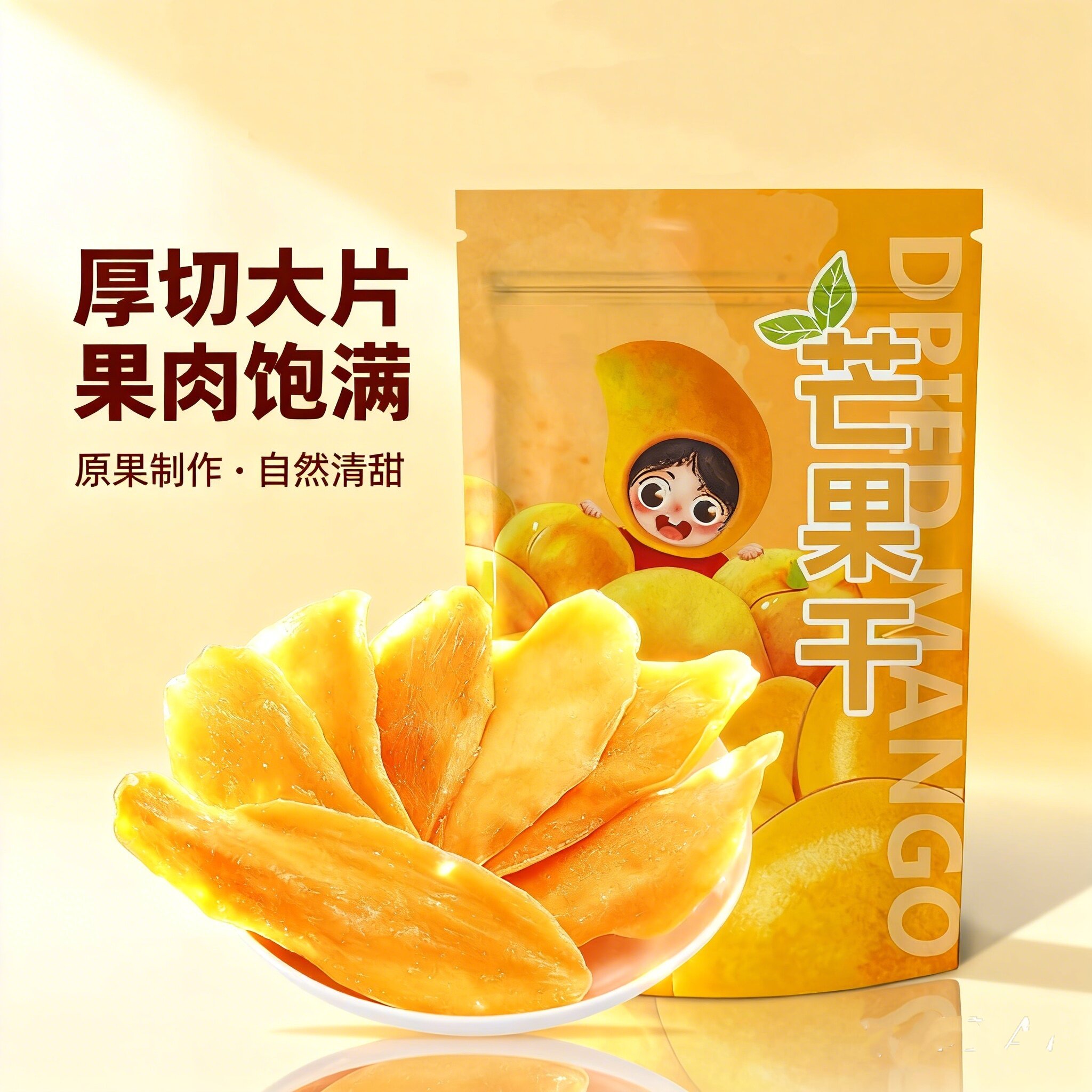 厚切芒果干果脯蜜饯大片休闲办公室酸甜解馋追剧网红零食品旗舰
