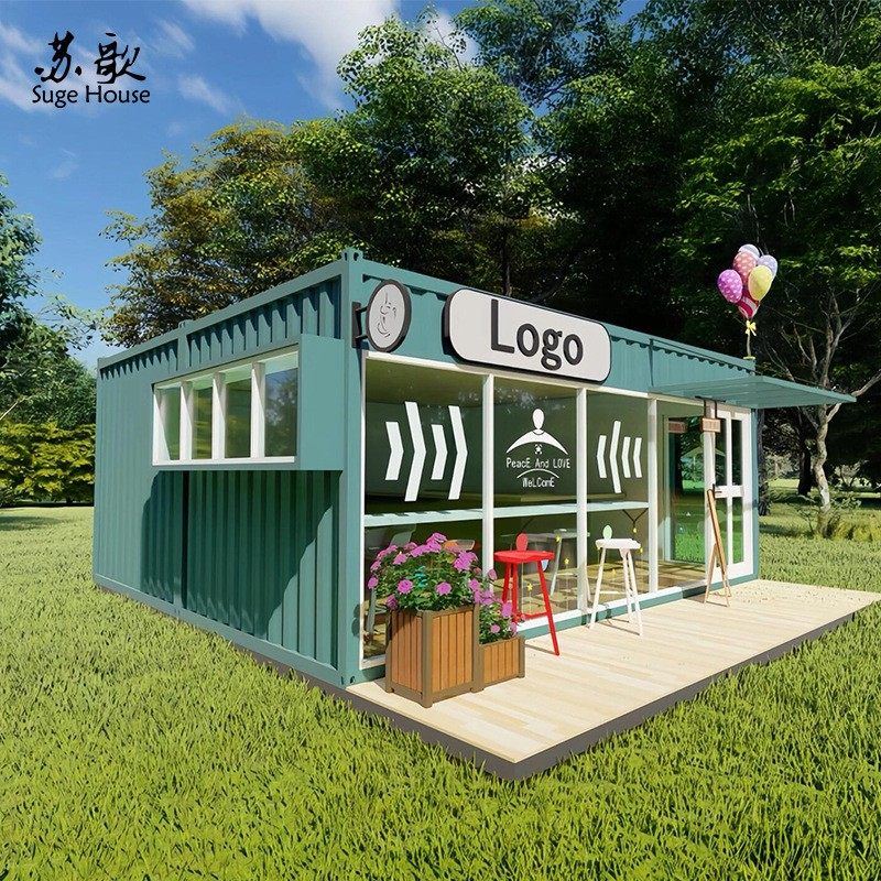 全新按需求设计单体集装箱改造创意模块化商铺小店阳光房建造安装