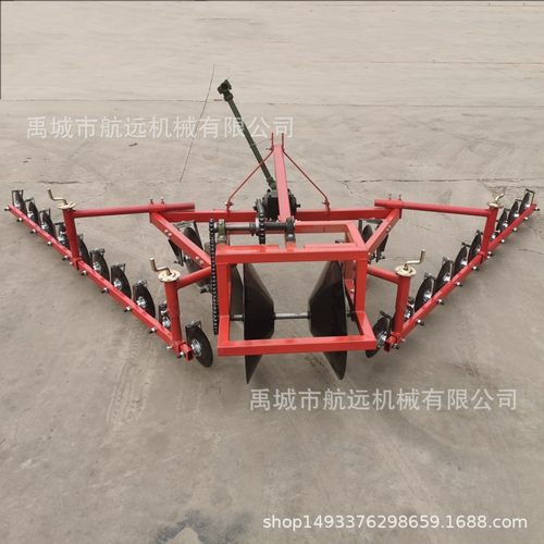 传动轴带动的圆盘打埂机 小四轮拖拉机带的小麦蔬菜地平地扶背机