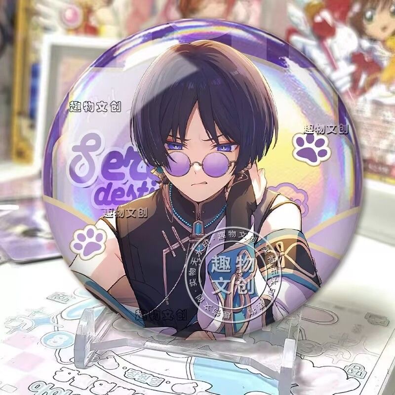 散兵流浪者杜林彩虹镭射吧唧谷子