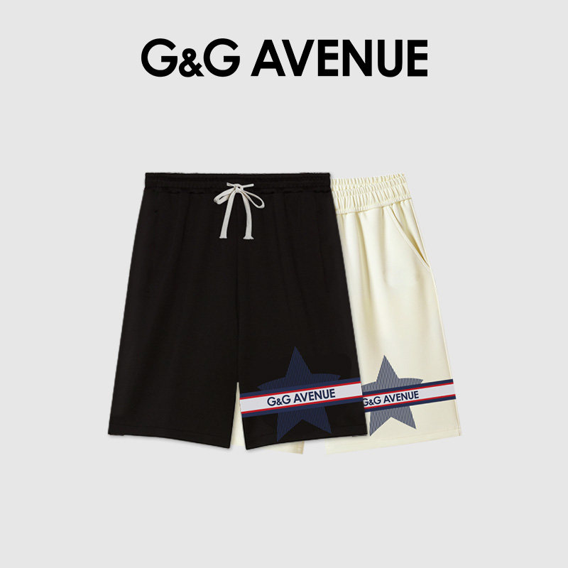 法国G&G AVENUE美式复古时尚透气夏季短裤男款休闲运动五分裤潮,男装,短裤,淘宝优惠券,粉丝福利购,淘宝优惠卷