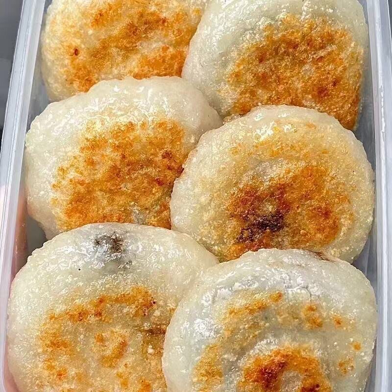 湖南农家手工糯米糍粑黑芝麻夹心独立包装麻糍粑粑半成品早餐小吃