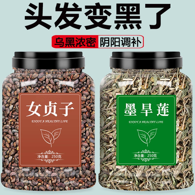 女贞子旱莲草组合中药材正品旱莲草女真子煮水洗头泡水功效作用