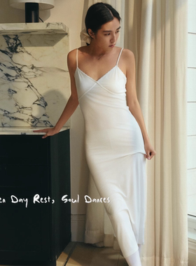 SerOra亲肤叠穿花边内衬吊带裙透气吊带睡裙打底裙修身显瘦连衣裙