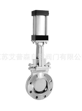 气动对夹刀闸阀/不锈钢气动对夹刀型闸阀PZ673H-16PPZ673W-16P闸